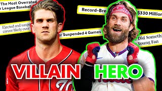 Baseballs Biggest Villain turned HERO Bryce Harpers INSANE Story [upl. by Prochoras405]