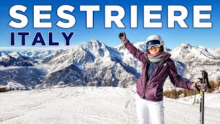 Skiing in Sestriere one of the BEST Ski Resorts in Italy [upl. by Thais]