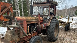 BolinderMunktell 470 SkogsBison Första turen med nya traktorn [upl. by Niatsirt]