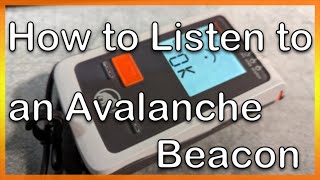 How to Listen to an Avalanche Beacon [upl. by Aicyla]