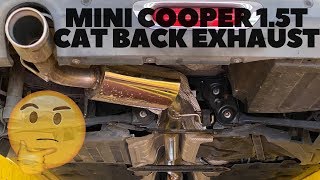 MINI Cooper 15T Cat Back SS Exhaust  Quick View [upl. by Eillim279]