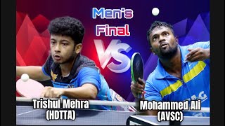 Mens Final  Trishul Mehra HDTTA VS Mohammed Ali AVSC trending tabletennis pingpong sports [upl. by Ayekin228]