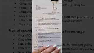 Short 8 Petition to Remove Conditions on Residence Form I751 Cover Letter renovaciongreencard [upl. by Hedvah]