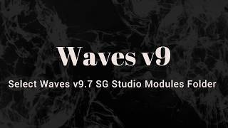 Select Waves v97 SG Studio Modules Folder [upl. by Lockhart]