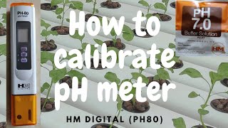 How to calibrate pH meter using buffer solution HM digital  PH80  Belesiri hydroponics [upl. by Adnirem]