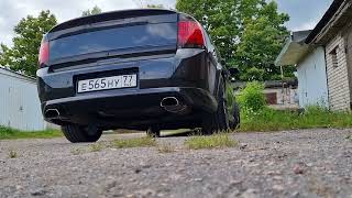 Exhaust stock  Opel Vectra 28 opc  vxr Decat pops and bangs launch [upl. by Territus]