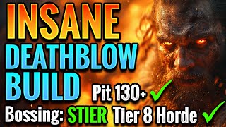 Best Deathblow Barbarian Build Season 5 Hordes and Pit I Diablo 4 [upl. by Otrebtuc140]