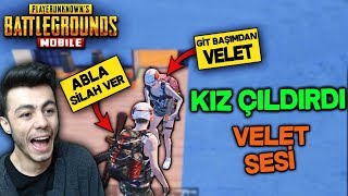 KIZDAN ZORLA SİLAH ALMAYA ÇALIŞTIM KAVGA ETTİK  VELET SESİ TROLL PUBG Mobile [upl. by Ynaffital]