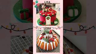 Lisa or Lena 💫🎄💖🌸Chirstmas Sweet Cakes lisa lena cakeshorts cute viralshorts [upl. by Katrine5]