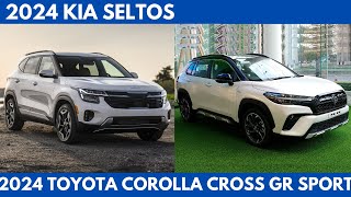 New 2024 Kia Seltos Vs 2024 Toyota Corolla Cross GR Sport are the compact SUV Comparison [upl. by Amabel652]