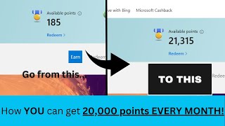 How to Get 20000 Microsoft Rewards Points EVERY MONTH [upl. by Hudis]