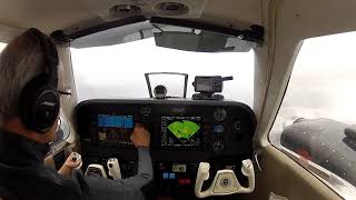 Baron G58 flight in heavy rain [upl. by Dud]