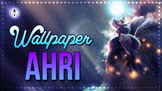 Wallpaper  Midnight Ahri  Photoshop  Speed Art  League of Legends [upl. by Nadean]