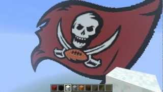 Minecraft Pixel Art  Tampa Bay Buccaneers Logo [upl. by Moitoso]