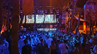 Night party at Carpe Diem Beach Club in Hvar  Yacht week in Croatia 2022 [upl. by Nosnar]