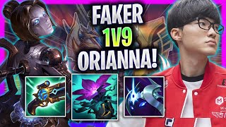 FAKER TRYING TO 1V9 WITH ORIANNA  T1 Faker Plays Orianna Mid vs Leblanc  Season 2024 [upl. by Hanna]