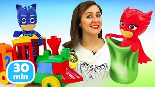 Los juegos con PJ Masks en la Guardería Infantil Vídeos de juguetes [upl. by Cataldo]