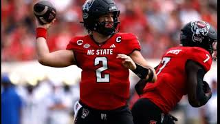 NC State QB Grayson McCall carted off field on stretcher after nasty hit to helmet [upl. by Gautier]