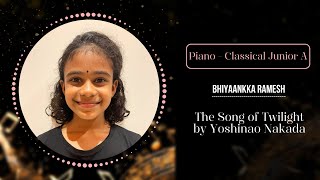 The Song Of Twilight By Yoshinao Nakada By Bhiyaankka Ramesh  The Happy Music Festival 2024 [upl. by Eissat]