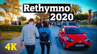 Rethymno Crete Walking tour 2020 4K UHD 👢 [upl. by Lemmuela84]