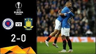 Rangers v Brondby IF 2 0 Highlights UEFA Europa League 2021 2022 [upl. by Ahsiatal193]