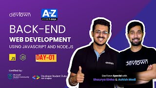 LIVE DAY 01  BackEnd Web Development using JavaScript and nodejs  COMPLETE in 7  Days [upl. by Leahcar72]