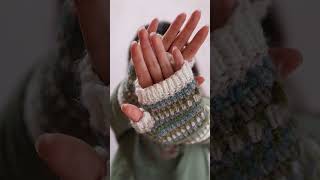 Moss stitch crochet wristwarmers [upl. by Kristos]