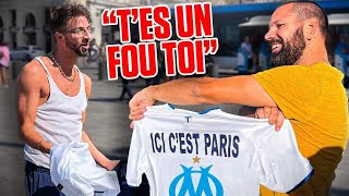 Offrir un maillot de lOM quotIci cest Parisquot à Marseille  Prank  Les Inachevés [upl. by Camilia518]