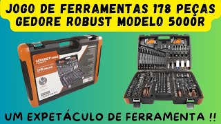 JOGO DE FERRAMENTAS OFICINA MASTER DA GEDORE ROBUST 178 PEÇAS MODELO 5000R [upl. by Millicent778]