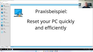 Reset your Pc Effiziente Wiederherstellung eines Rechners [upl. by Ayk409]