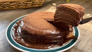 Milo Crepe Cake with Milo Frosting Crepe Cake Recipe [upl. by Lorn]