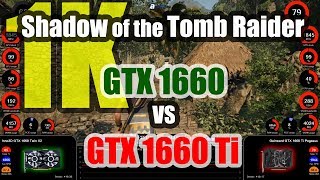 Shadow of the Tomb Raider 1K  GeForce GTX 1660 vs GeForce GTX 1660 Ti [upl. by Cotter]