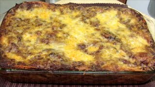 Easy Cheesy Beef Enchilada Casserole [upl. by Nileek]