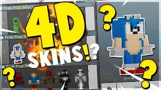 How to Get 4D SKINS in MCPE  Minecraft PE Pocket Edition [upl. by Nunciata]