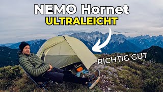 Ultraleicht Zelt TEST Nemo Hornet Osmo  Semifreistehend [upl. by Anirbak]