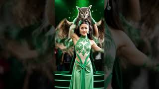 A Woman fuses with a giant Owl on AGT americagottalent agt magic talen shorts [upl. by Cigam89]