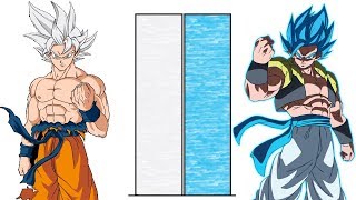 DBZMacky Goku VS Gogeta POWER LEVELS Over The Years [upl. by Fatma]