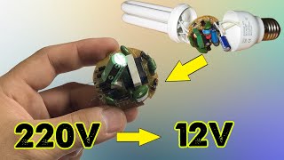 I turn CFL into 220V to 12V [upl. by Tnairb246]