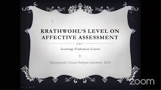 Learning Evaluation Course Krathwohls Taxonomy on Affective Domain [upl. by Kcirdle]