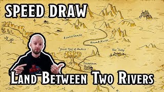 DampD Map Speed Draw  Land Between Two Rivers Web DM [upl. by Dunkin]