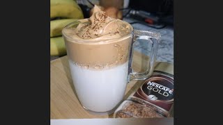 Dalgona coffeecreamy frothy coffee2 minutes recipe [upl. by Annaerb705]