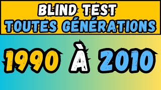 Blind test toutes générations  70 extraits 💪 7secondes pour trouver 🚨Niveau Moyen [upl. by Lilla]