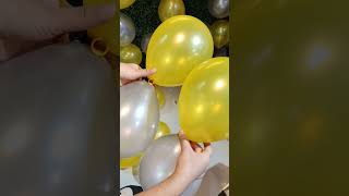 New year decoration  how to tie four balloons  gayatri makeover [upl. by Salvay]