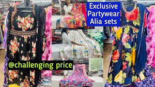 Most Trending Exclusive Partywear Alia kurti sets  challenging price [upl. by Shermie263]