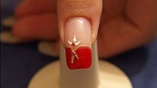 French motif with red nail lacquer [upl. by Zebulon]