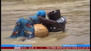 Extreme weather 2018  Disease Warning floods Nigeria  BBC News  20th September 2018 [upl. by Afatsum828]