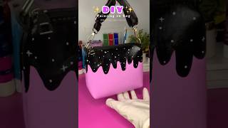 Painting my Leather purse👛😱✨viralvideodiyyoutubeshortsytshortsfypartleatherpainttrending [upl. by Eaver]