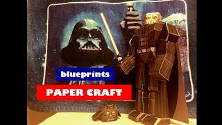 Star Wars Darth Vader  blueprints PAPER CRAFT Review [upl. by Hahsi881]