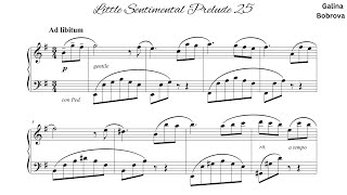 Galina Bobrova «Little Sentimental Prelude 25» for piano [upl. by Meyer639]