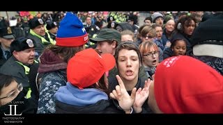 Inauguration Day Chaos 2017 Protesters Blocking Trump Supporters from Ticketed Entrance [upl. by Hartnett8]